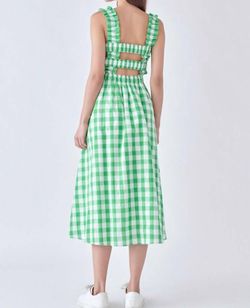 Style 1-3999688662-892 English Factory Green Size 8 Print Square Neck A-line Cocktail Dress on Queenly