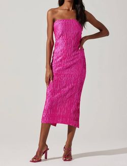 Style 1-1687831594-149 ASTR Pink Size 12 Side Slit Sorority Rush Strapless Cocktail Dress on Queenly