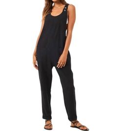 Style 1-164307136-74 L*SPACE Black Size 4 Pockets 1-164307136-74 Jumpsuit Dress on Queenly