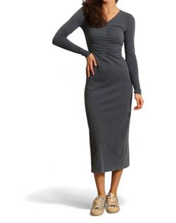 Style 1-3041881698-74 XIRENA Blue Size 4 Jersey Sleeves 1-3041881698-74 V Neck Cocktail Dress on Queenly