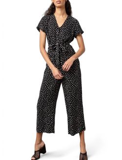 Style 1-3018765692-892 Rails Black Size 8 Print Mini Pockets Jumpsuit Dress on Queenly