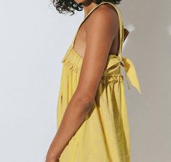 Style 1-3895801780-74 Cleobella Yellow Size 4 Free Shipping 1-3895801780-74 Ruffles Straight Dress on Queenly