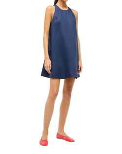 Style 1-2161723261-149 STAUD Blue Size 12 Summer Plus Size Cocktail Dress on Queenly