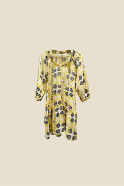 Style 1-3746011171-74 natalie martin Yellow Size 4 1-3746011171-74 Sleeves High Neck Cocktail Dress on Queenly