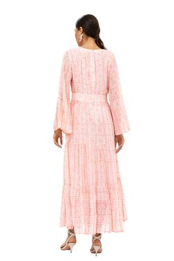 Style 1-2803097402-74 Oliphant Pink Size 4 Military Straight Dress on Queenly