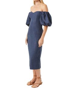 Style 1-152042786-1498 RHODE Blue Size 4 Navy Cocktail Dress on Queenly