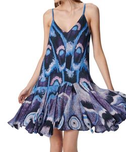 Style 1-272882982-70 CHUFY Blue Size 0 Ruffles Mini V Neck Cocktail Dress on Queenly