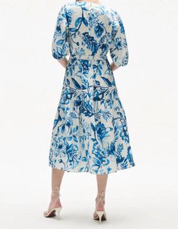 Style 1-2342742408-1901 FIGUE Blue Size 6 Print Cocktail Dress on Queenly