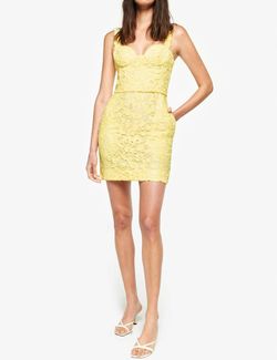 Style 1-706075774-1498 Aknvas Yellow Size 4 Sorority Polyester Prom Cocktail Dress on Queenly