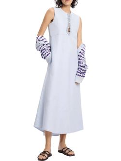 Style 1-1775435049-649 DOROTHEE SCHUMACHER Blue Size 2 Mini Pockets Polyester A-line Cocktail Dress on Queenly