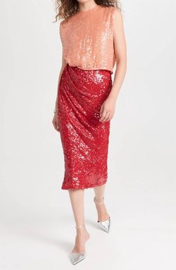 Style 1-858845651-649 RACHEL COMEY Red Size 2 1-858845651-649 Jersey Sequined Cocktail Dress on Queenly