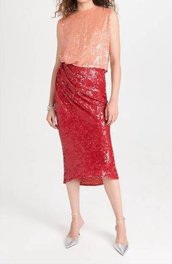 Style 1-858845651-649 RACHEL COMEY Red Size 2 1-858845651-649 Jersey Sequined Cocktail Dress on Queenly