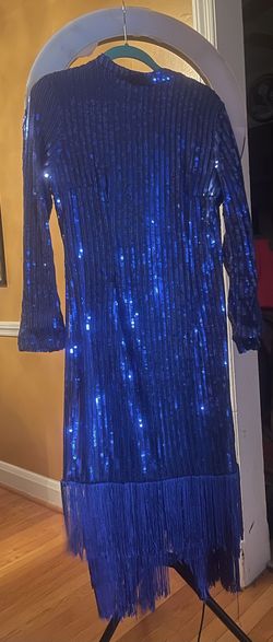 Blue Size 12 Straight Dress on Queenly