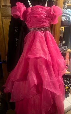 Ava Presley Pink Size 2 Ruffles Floor Length Pageant Ball gown on Queenly