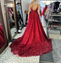 Portia and Scarlett Red Size 6 Pageant Ball gown on Queenly