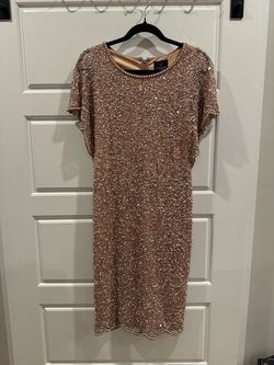 Adrianna Papell Nude Size 8 Bridesmaid Wedding Guest Cocktail Dress on Queenly