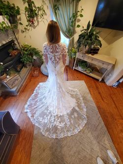 White Size 12 Straight Dress on Queenly