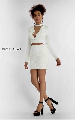 Racheal Allen White Size 8 Bridal Shower Pageant Cocktail Dress on Queenly