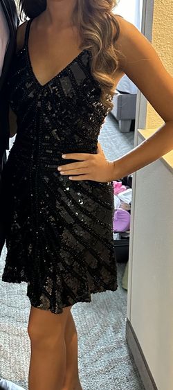 Sherri Hill Black Size 4 Flare 50 Off Cocktail Dress on Queenly