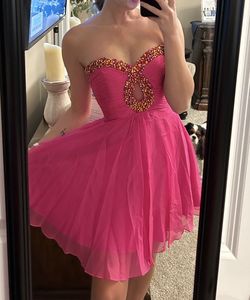 Sherri Hill Pink Size 4 Flare 50 Off Cocktail Dress on Queenly