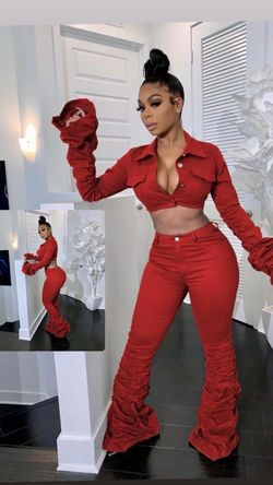 Red Size 4 Jumpsuit Dress on Queenly