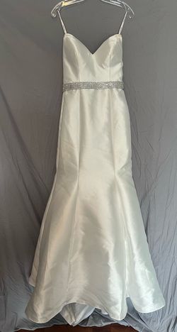 Jovani White Size 6 Military Floor Length Pageant Mermaid Dress on Queenly