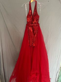 Rachel Allan Red Size 6 Pageant Prom Fun Fashion Cocktail Dress on Queenly