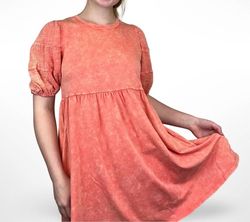 Style 1-3942136445-892 VERY J Orange Size 8 Free Shipping Sleeves Peach Cocktail Dress on Queenly