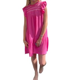 Style 1-685305203-1691 umgee Pink Size 16 Free Shipping Mini Cap Sleeve Barbiecore Cocktail Dress on Queenly