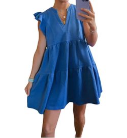 Style 1-1217951025-1691 umgee Blue Size 16 Mini Cocktail Dress on Queenly