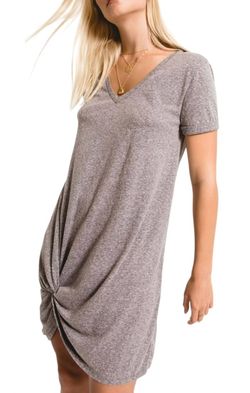 Style 1-3906984182-10461 Z Supply Gray Size 0 Sleeves Polyester Cocktail Dress on Queenly