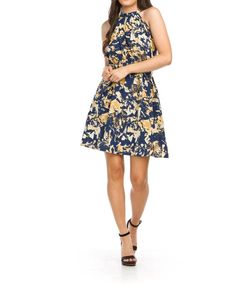 Style 1-3284941187-149 Papillon Blue Size 12 Print Plus Size Cocktail Dress on Queenly