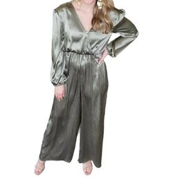 Style 1-359536671-149 ee:some Green Size 12 Straight Plus Size Jumpsuit Dress on Queenly