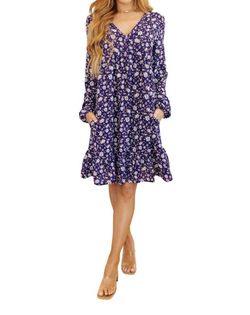 Style 1-3420976865-920 HEIMISH USA Blue Size 24 Pockets Floral Plus Size Cocktail Dress on Queenly
