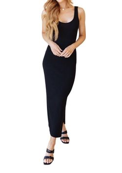 Style 1-2021211592-920 GEEGEE Black Size 24 Polyester Spandex Floor Length Straight Dress on Queenly