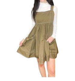 Style 1-3032073029-149 ee:some Green Size 12 Plus Size Olive Cocktail Dress on Queenly