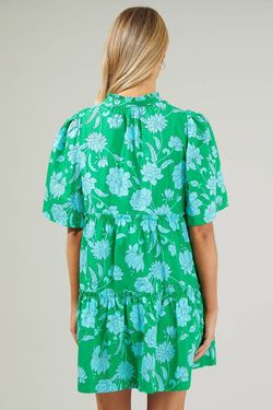 Style 1-3069432607-1691 SUGARLIPS Green Size 16 Pockets Floral Plus Size Cocktail Dress on Queenly