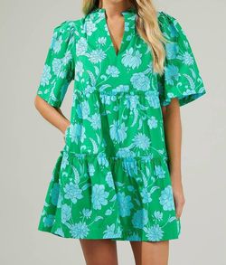 Style 1-3069432607-1691 SUGARLIPS Green Size 16 Pockets Floral Plus Size Cocktail Dress on Queenly