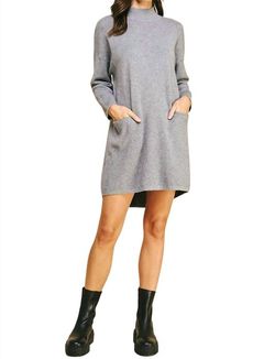 Style 1-4155253570-74 PINCH Gray Size 4 Mini Polyester Sleeves Pockets Grey Cocktail Dress on Queenly