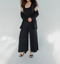 Style 1-180546348-892 Savra Black Size 8 Spandex Pockets Polyester Jumpsuit Dress on Queenly