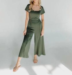 Style 1-1867189559-892 Savra Green Size 8 Pockets Jumpsuit Dress on Queenly