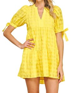 Style 1-545626443-149 PINCH Yellow Size 12 Free Shipping Plus Size Cocktail Dress on Queenly