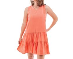 Style 1-3188569626-1691 Aventura Orange Size 16 V Neck Plus Size Cocktail Dress on Queenly