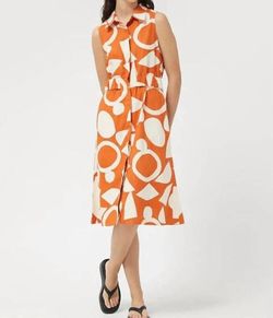 Style 1-326328942-892 Compania Fantastica Orange Size 8 Pattern Free Shipping Cocktail Dress on Queenly