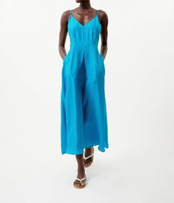 Style 1-1103781214-149 FRNCH Blue Size 12 Pockets Polyester Plus Size Cocktail Dress on Queenly