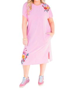 Style 1-3044018426-70 Layerz Clothing Pink Size 0 Free Shipping Sleeves Pockets Floral Cocktail Dress on Queenly