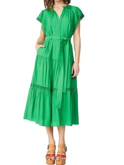 Style 1-4056970114-70 current air Green Size 0 Pockets Belt Emerald Cocktail Dress on Queenly