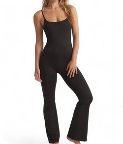 Style 1-3401521592-149 Z Supply Black Size 12 Polyester Plus Size Spandex Jumpsuit Dress on Queenly