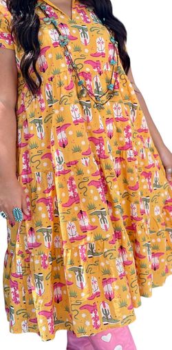 Style 1-2592659333-1464 Layerz Clothing Yellow Size 28 A-line Free Shipping Plus Size Cocktail Dress on Queenly