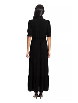 Style 1-811764683-425 LONDON TIMES Black Size 8 Straight Dress on Queenly